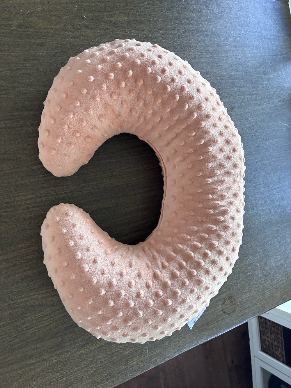 Source Unknown Dusty Pink C-Shaped Dot Texture Kids Pillow